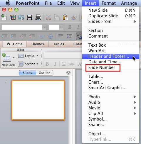 add a footnote on powerpoint 2011 for mac
